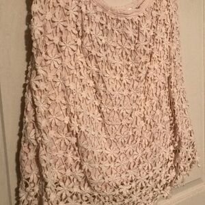 Gorgeous Beige Lace Detail Skirt